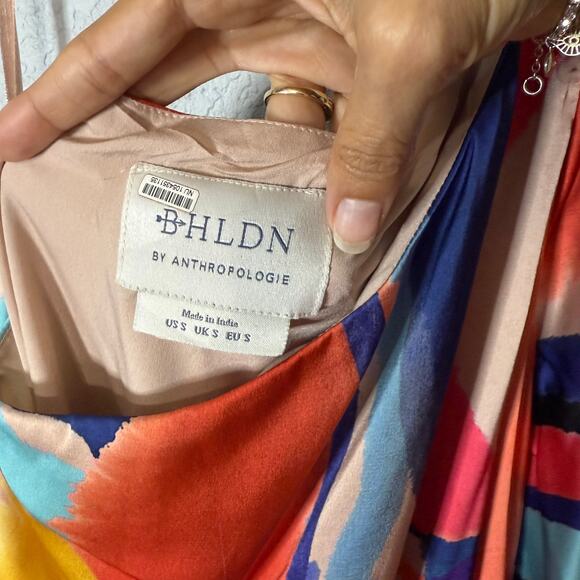 BHLDN Stevie One-Shoulder Satin Mini Dress Size Small - Picture 8 of 10